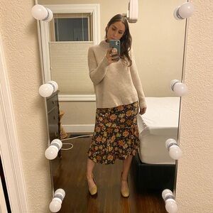 Vanessa Bruno Multicolor Fall Floral Midi Skirt